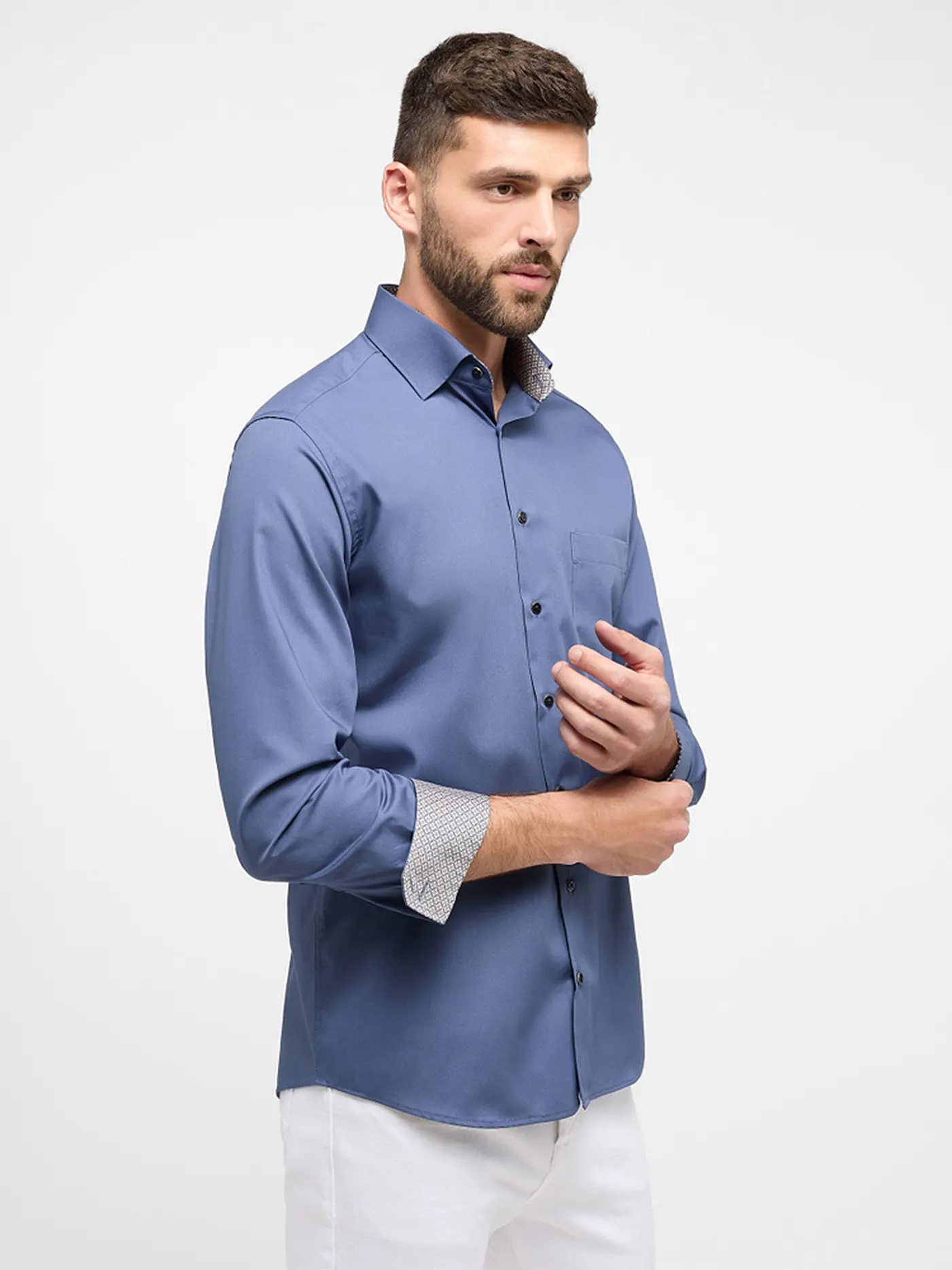 ETERNA | Hemd Modern Fit | blau